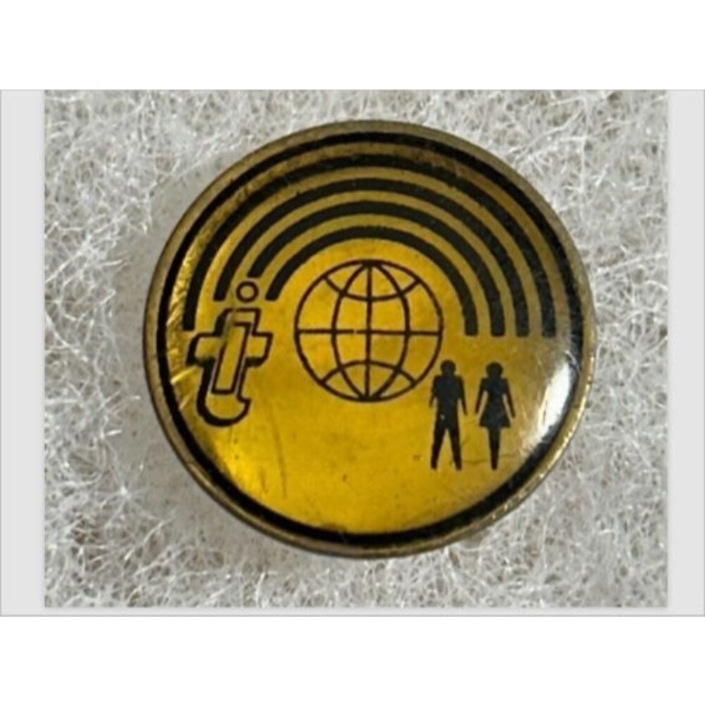 Vintage Texas Instruments Worldwide Family Logo Small Lapel Pin